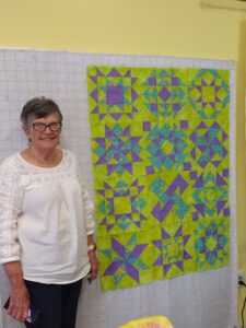 Beth with her Tag-Along squares